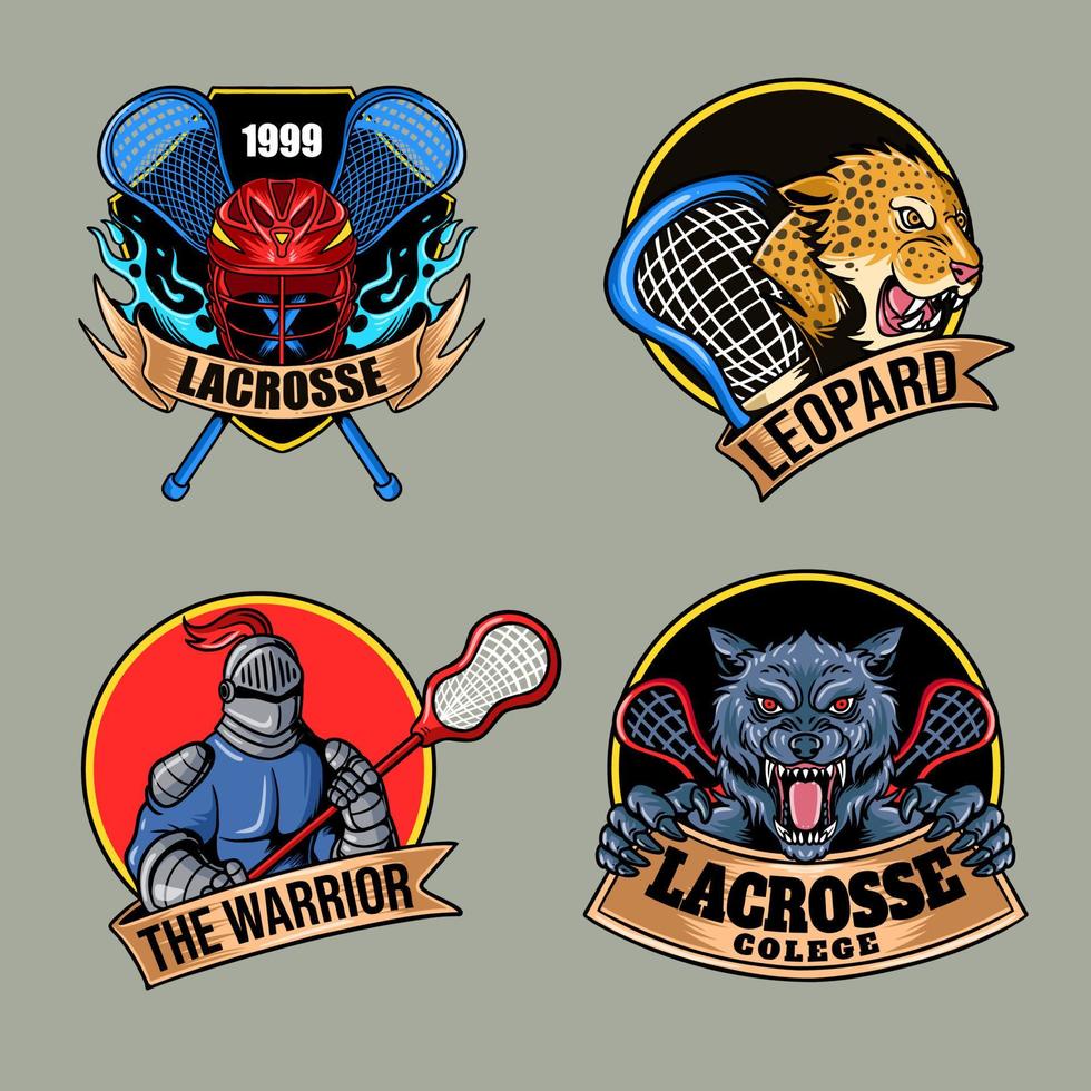 lacrosse sport logo vettore