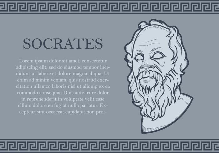 Ritratto di Socrate vettore