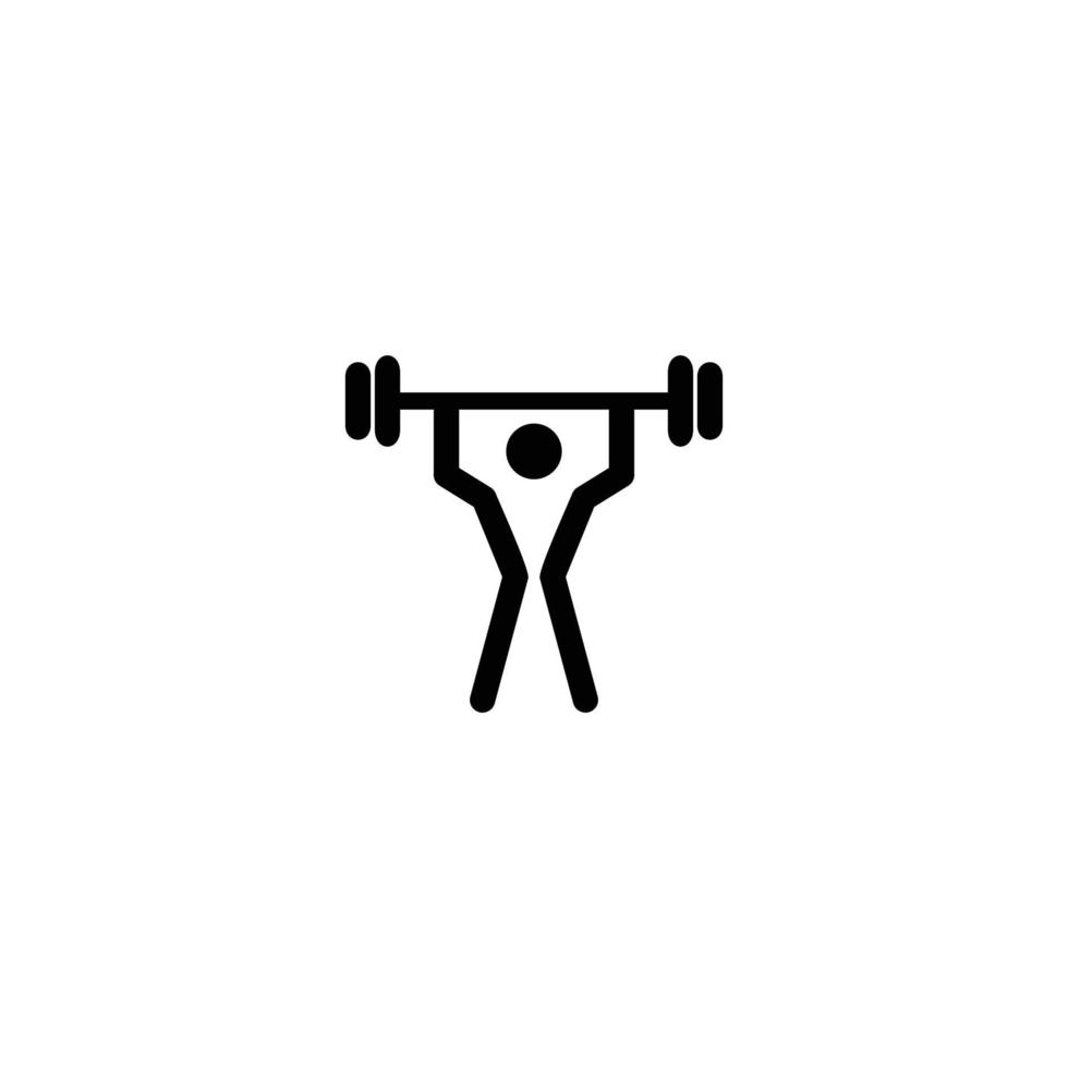 sollevamento pesi fitness astratto icona logo vettore