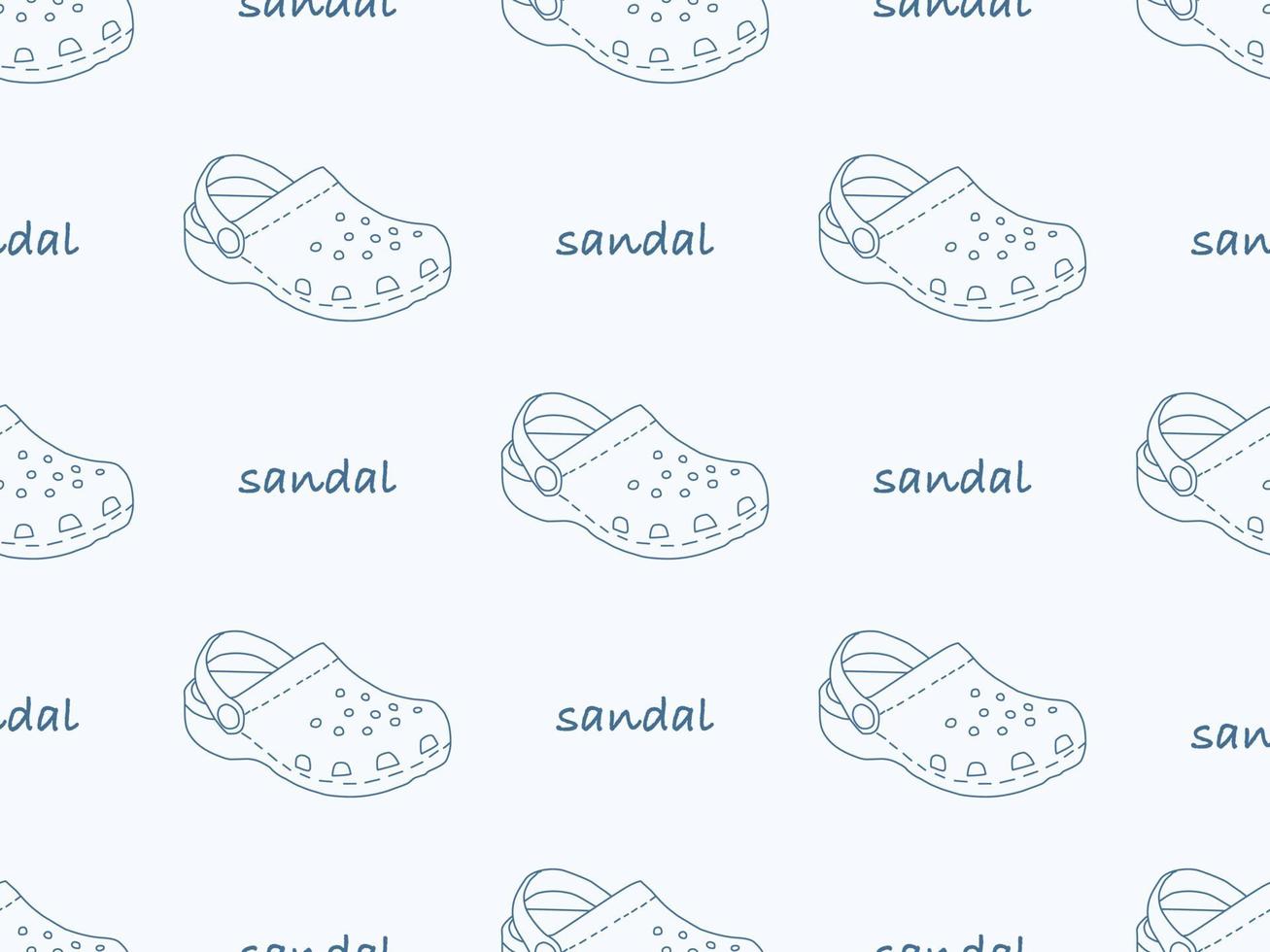 sandali cartone animato personaggio senza soluzione di continuità modello su blu sfondo vettore