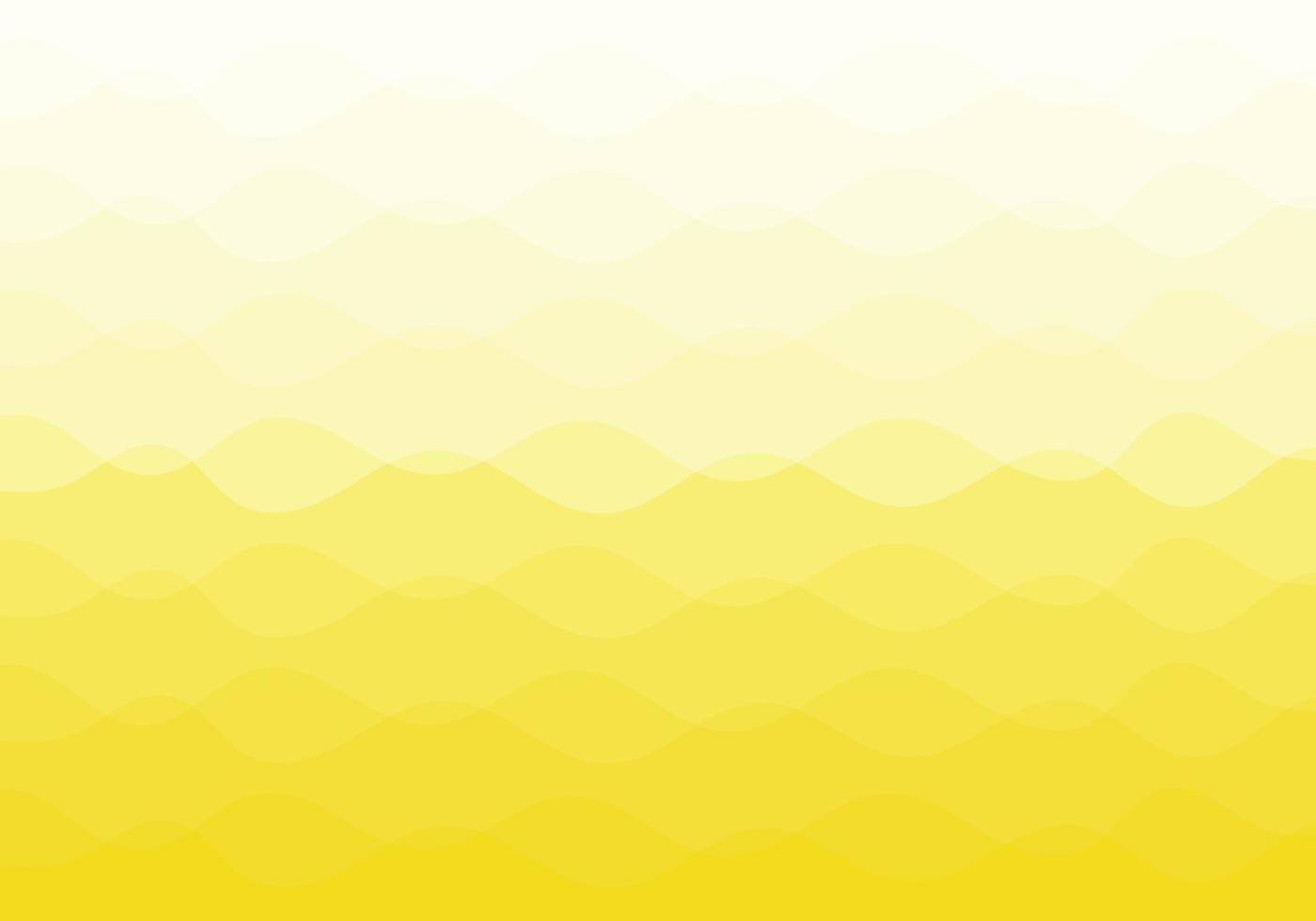 un astratto sfondo composto di sovrapposizione ondulato Linee. pendenza a partire dal leggero giallo per buio vettore