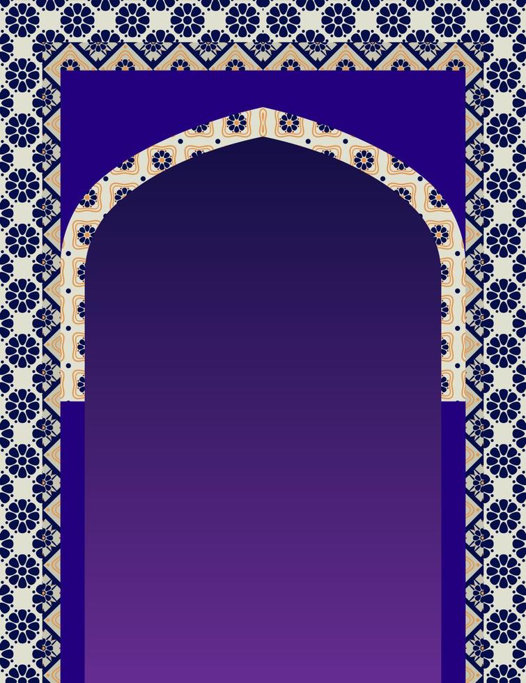 indiano ornamentale arco. indiano tempio. architettonico arco. architettura, Arabo emirati. vettore