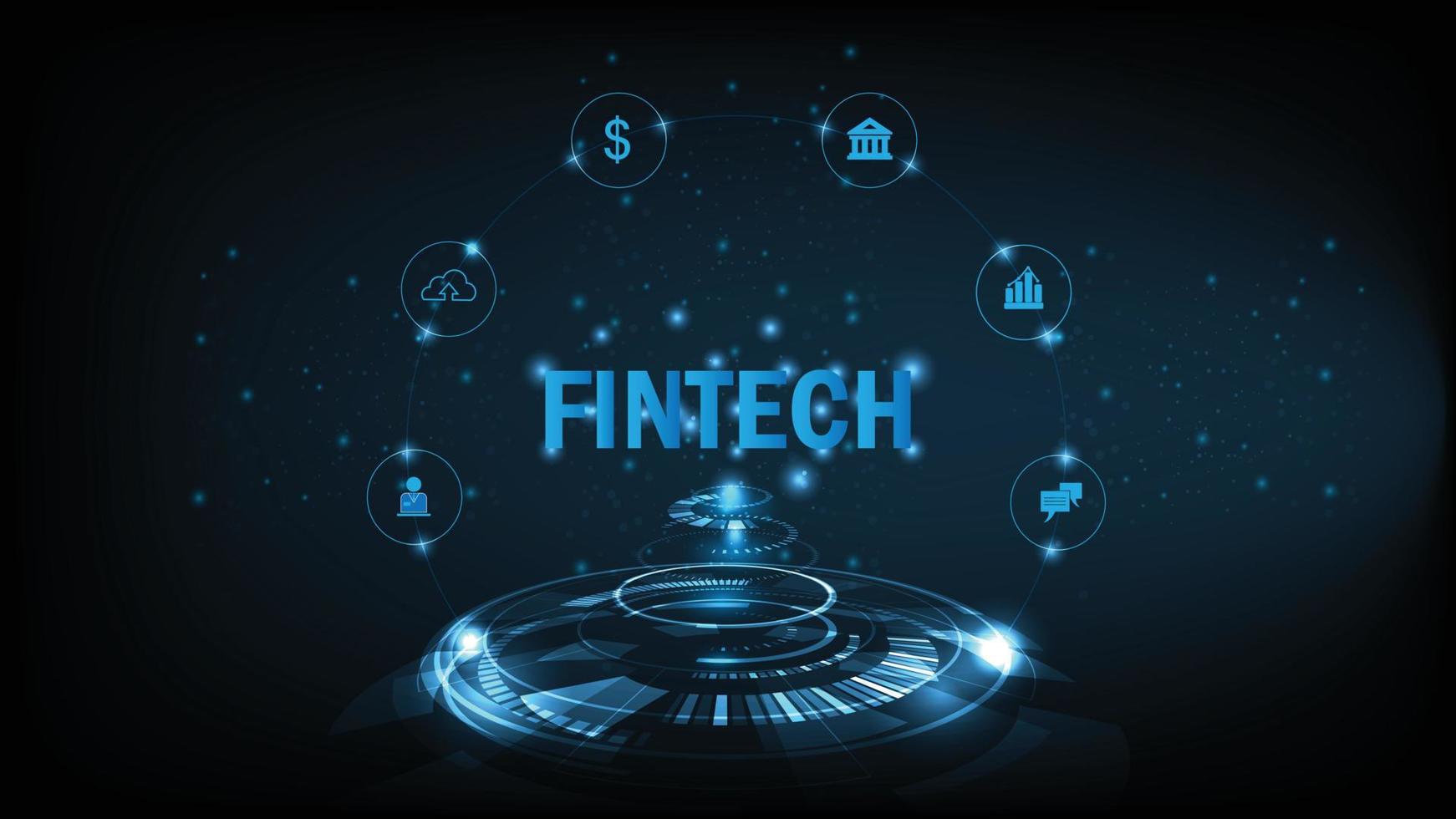 Fintech -finanziario tecnologia concetto.affari investimento bancario vettore.pagamento illustrazione. vettore
