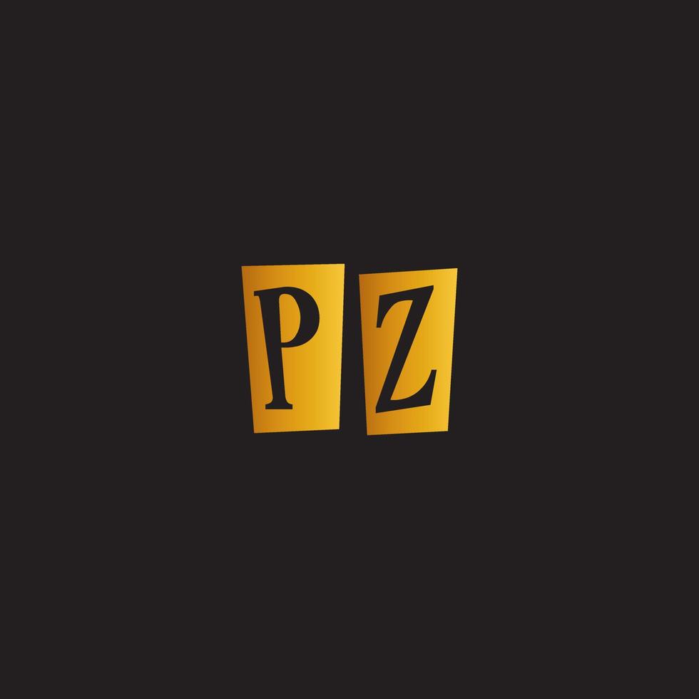 pz testo logo vettore