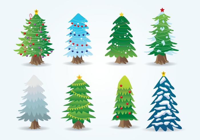 Albero di Natale di cartone animato gratis vettore