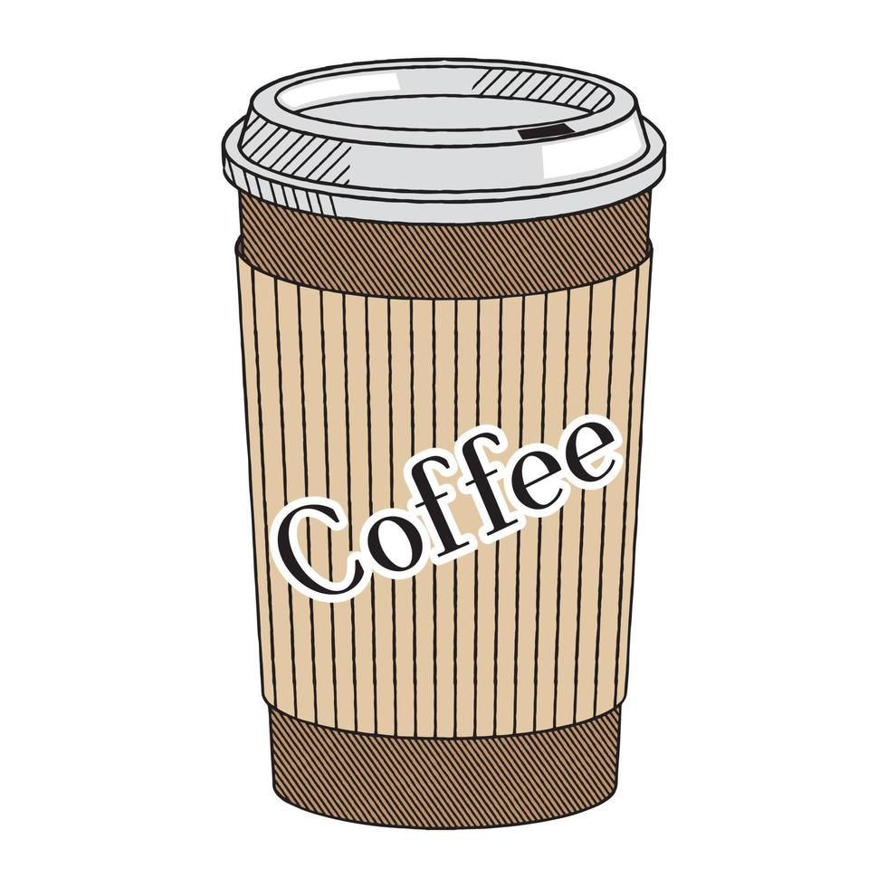 monouso caffè tazza illustrazione vettore