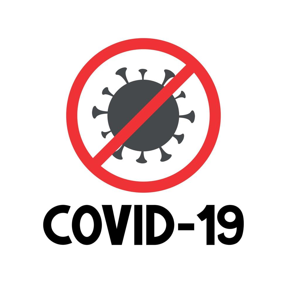 covid-19 illustrazione con virus cellula vettore