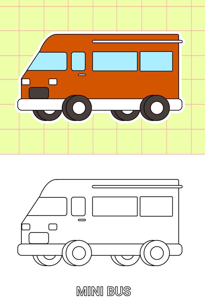 colorazione pagina di tutti genere mezzi di trasporto vettore