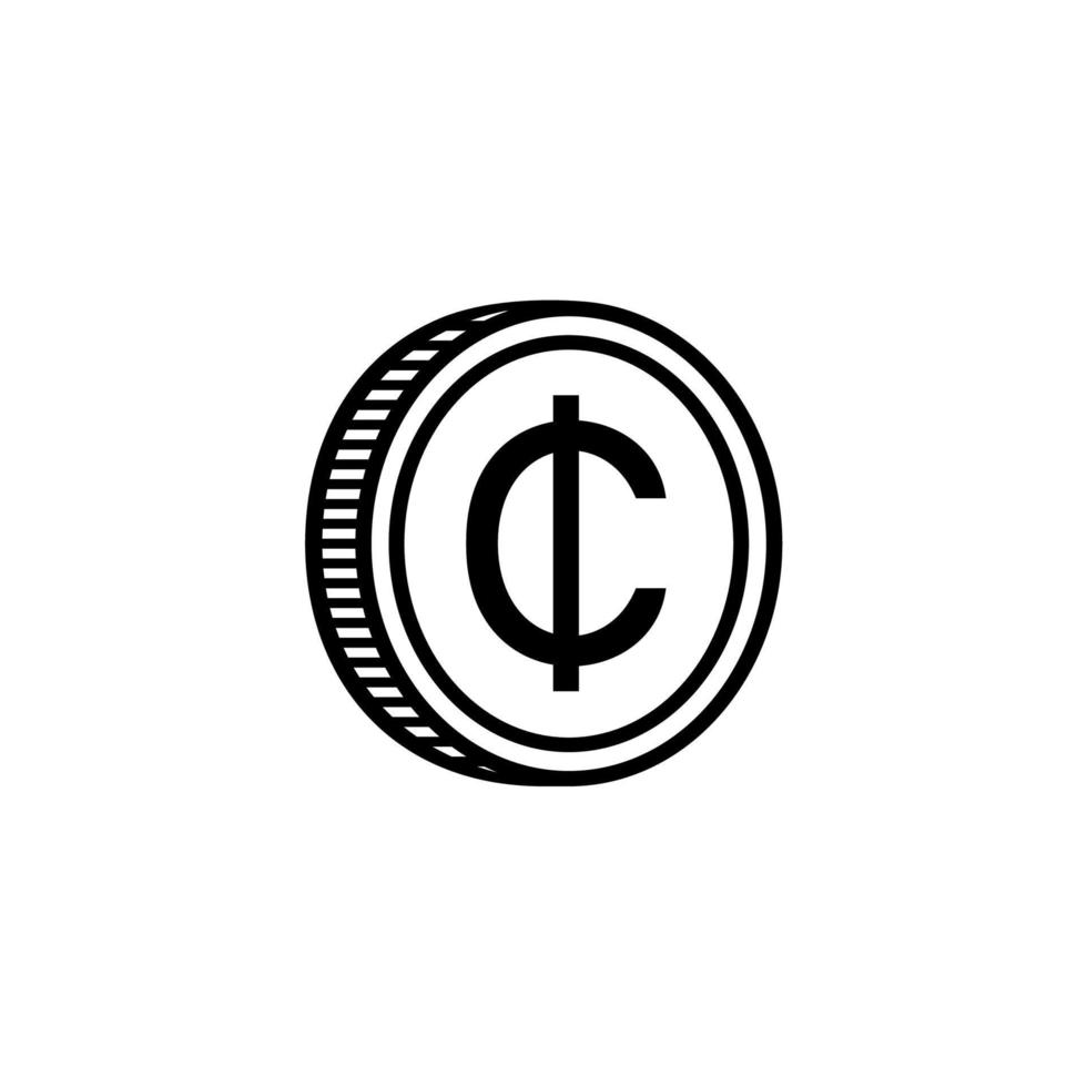 Ghana moneta icona simbolo, del Ghana cedi, ghs cartello. vettore illustrazione