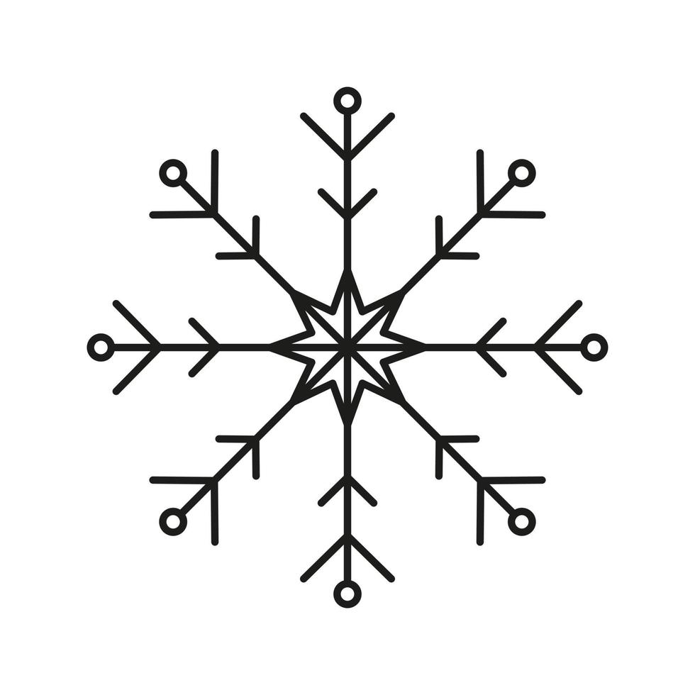 fiocco di neve icona isolato su bianca sfondo. Natale inverno vacanza decorazione. vettore