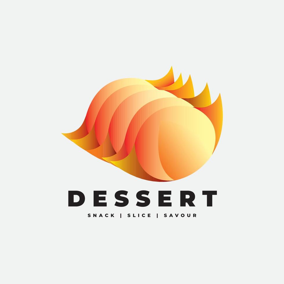 delizioso culinario dolce logo vettore