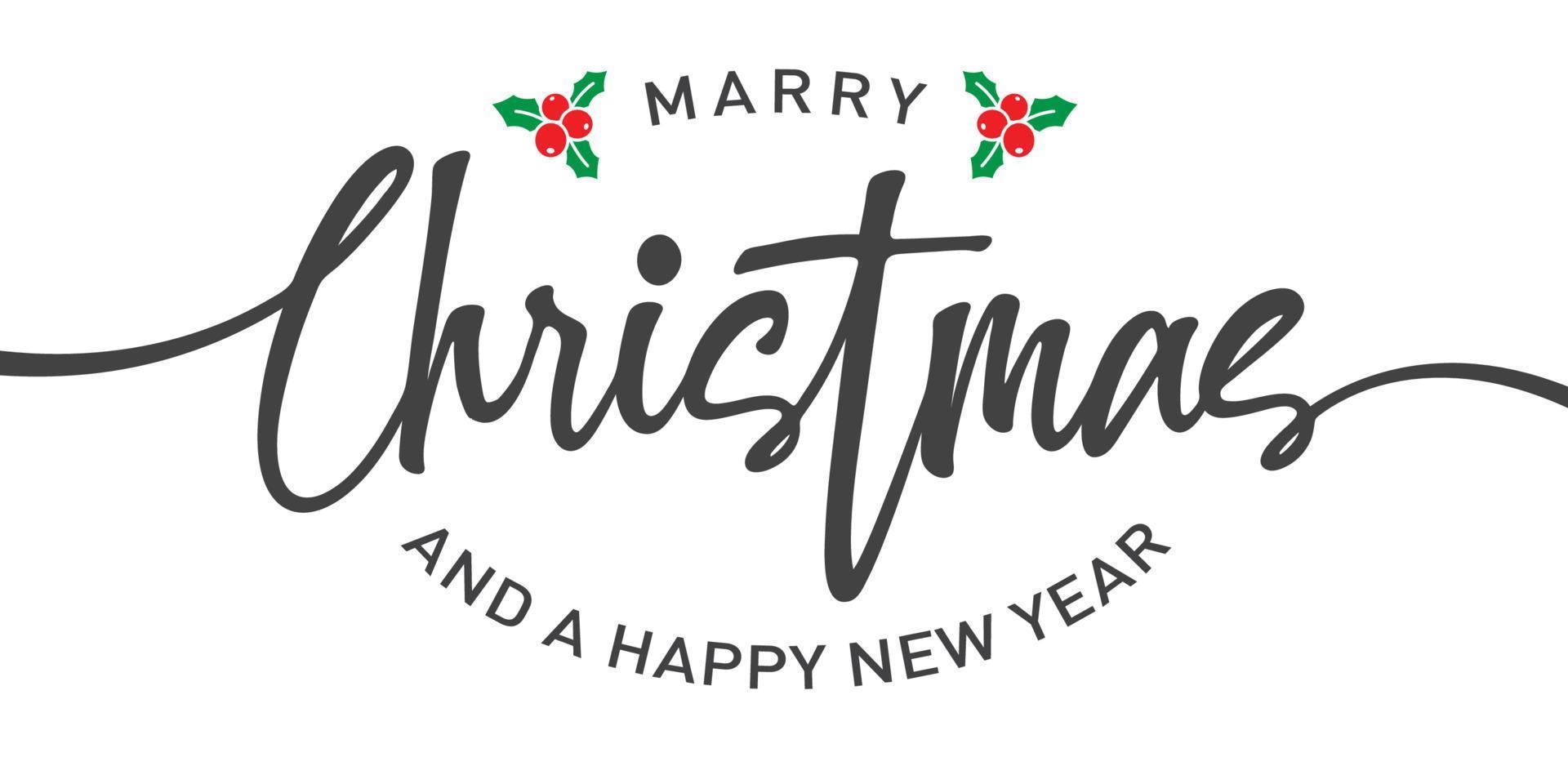 sposare Natale e contento nuovo anno lettering design. Natale manifesto. vettore illustrazione