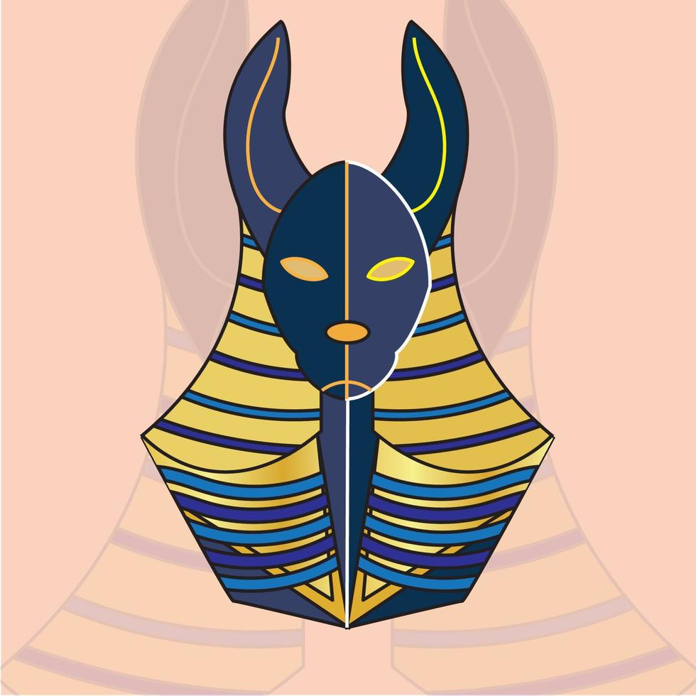 isolato colorato anubis vecchio Egitto icona vettore illustrazione