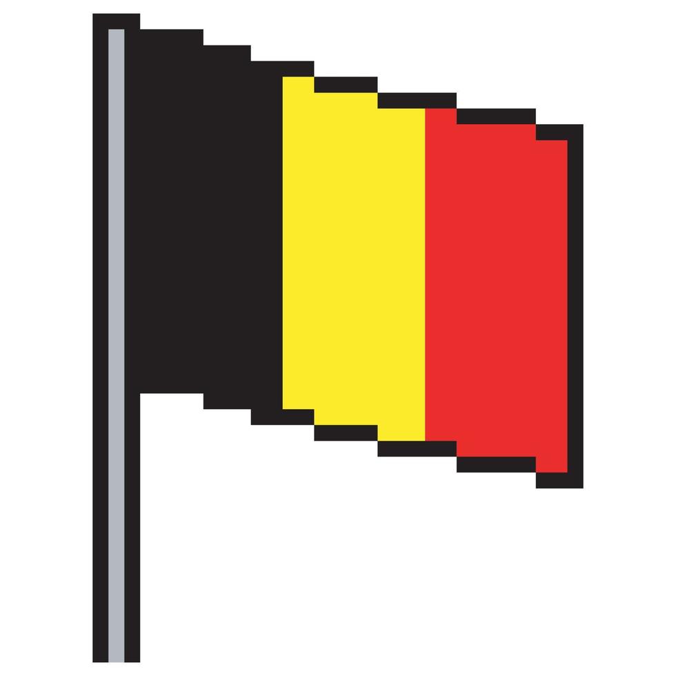 Belgio bandiera pixel arte. vettore illustrazione