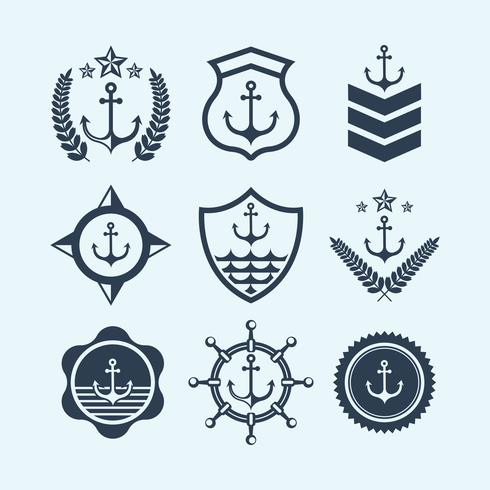 simbolo e logo di sigilli della marina vettore