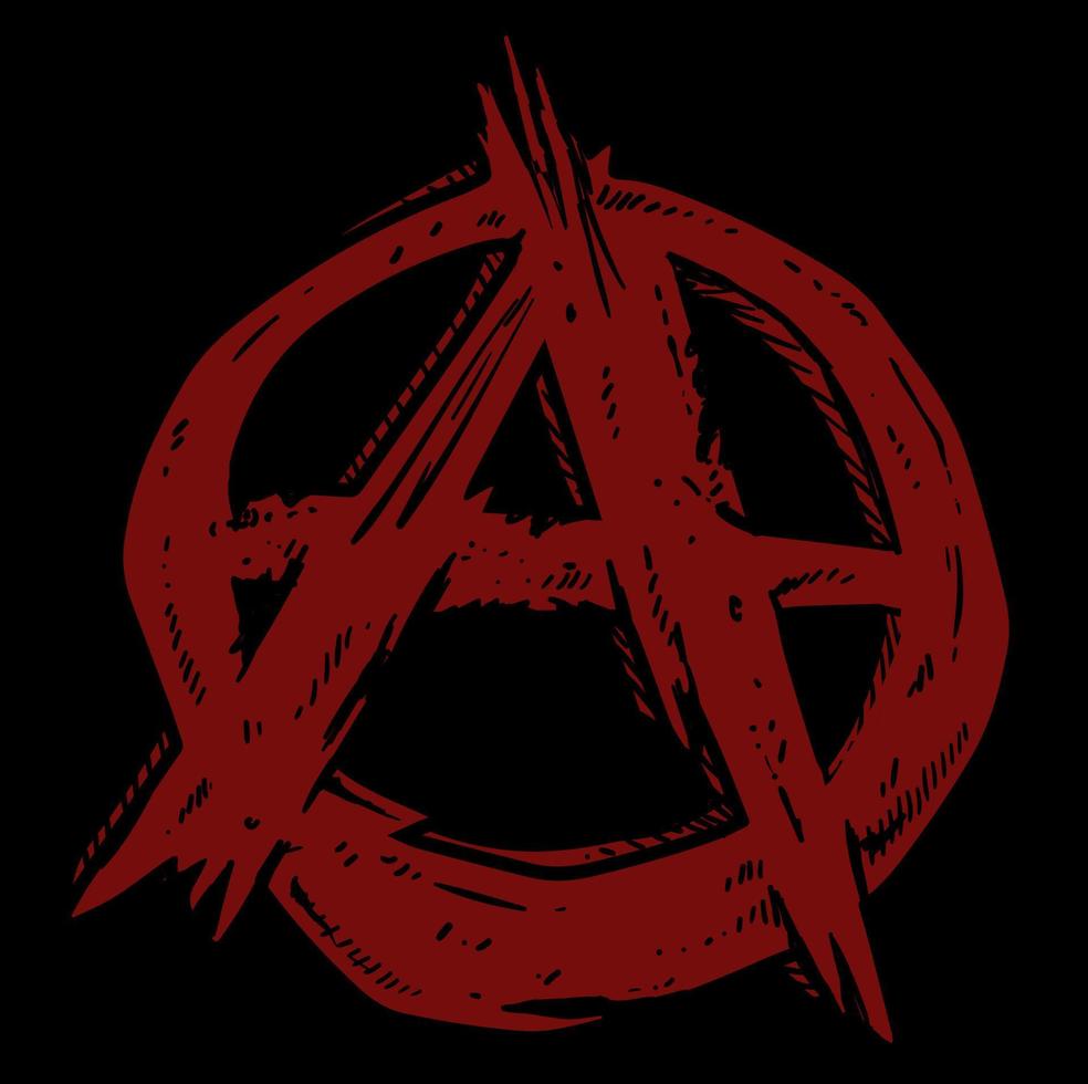 anarchia punk stile simbolo vettore