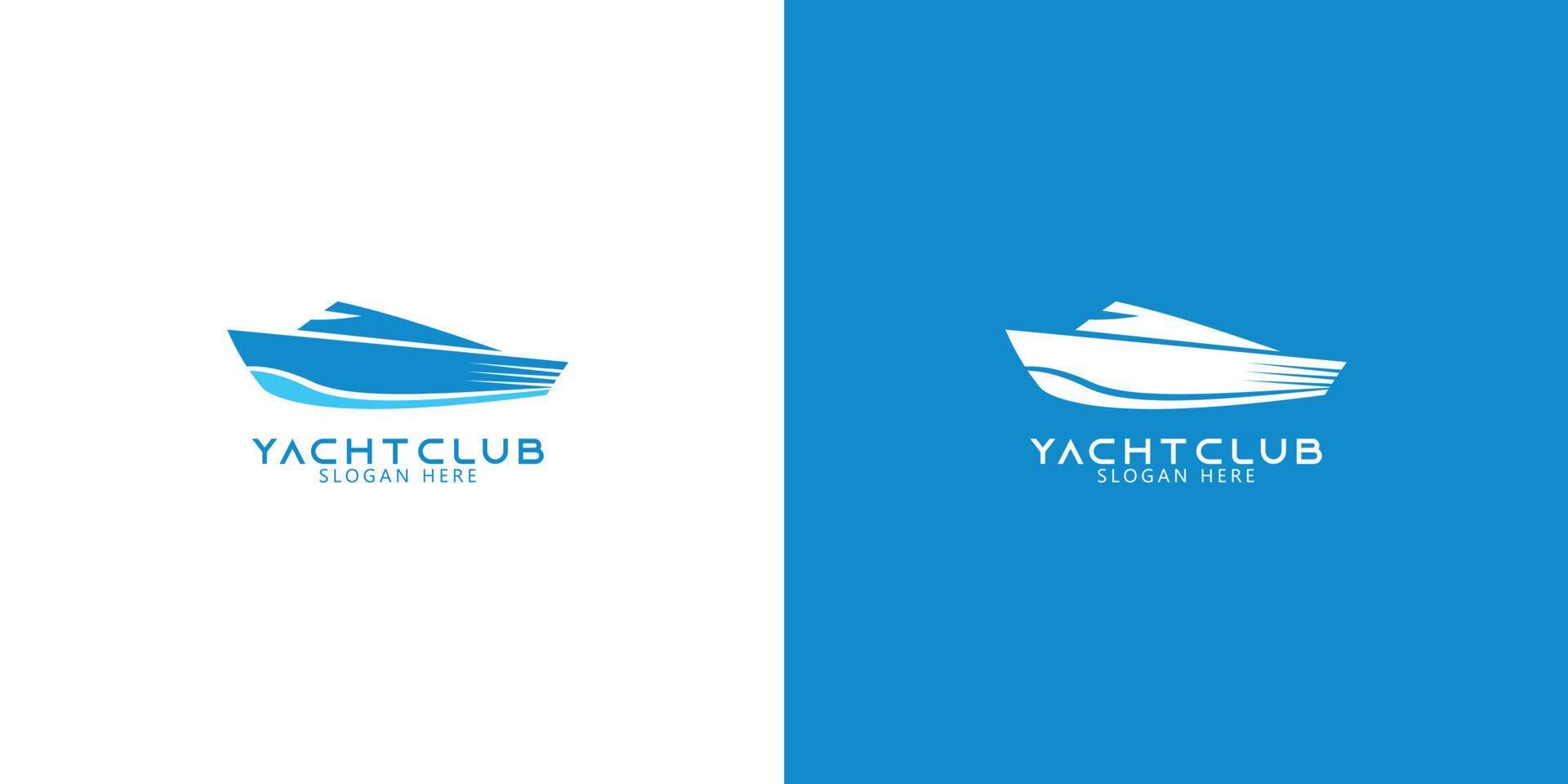 yacht club logo vettore