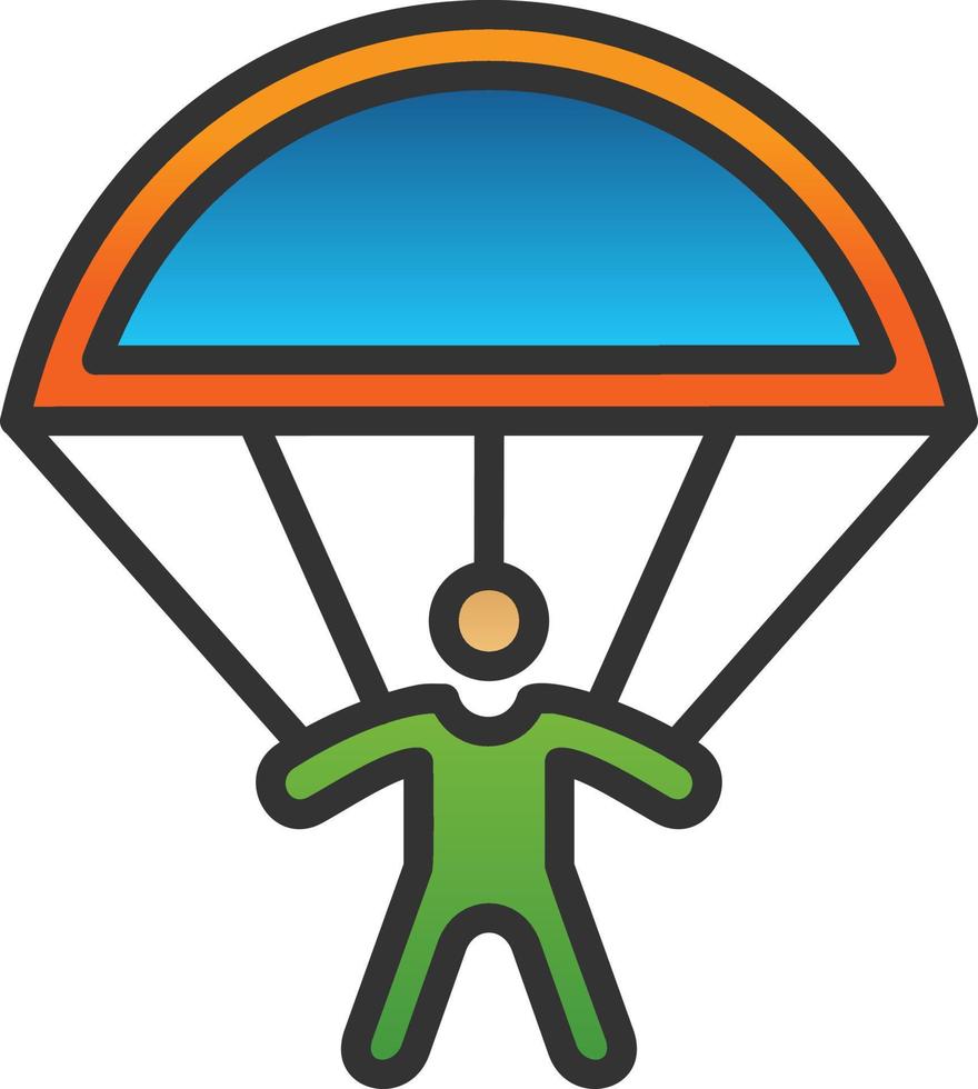 paracadutismo vettore icona design
