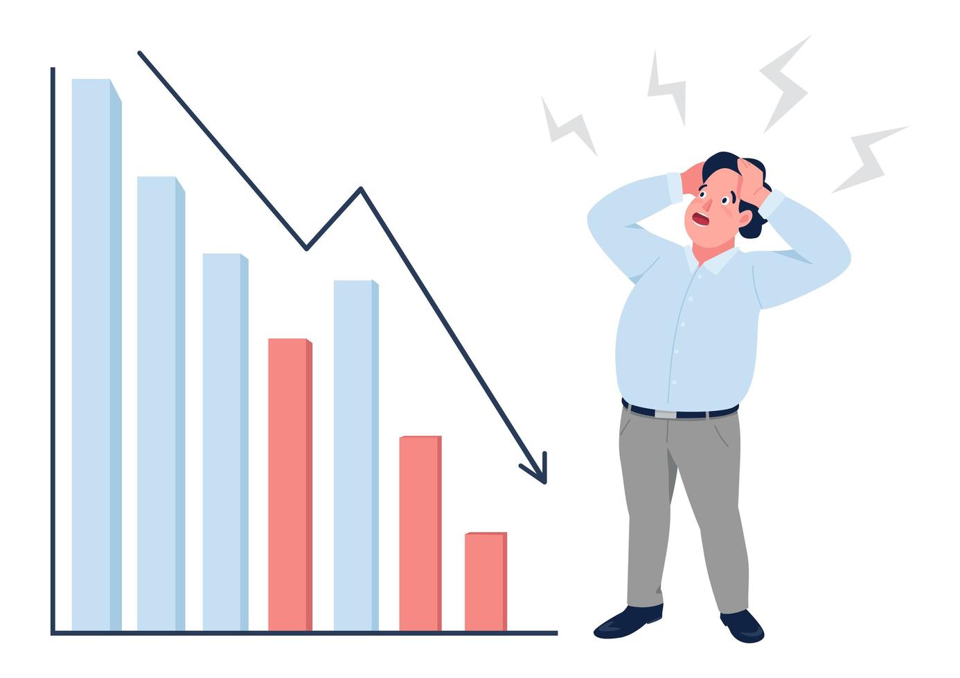 grafico di crisi finanziaria vettore