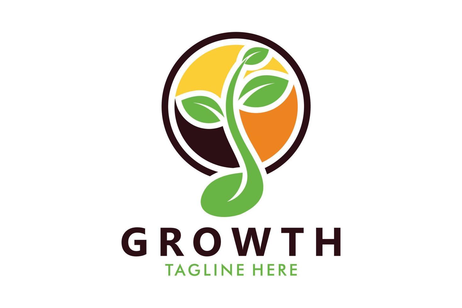 crescita seme logo icona vettore isolato