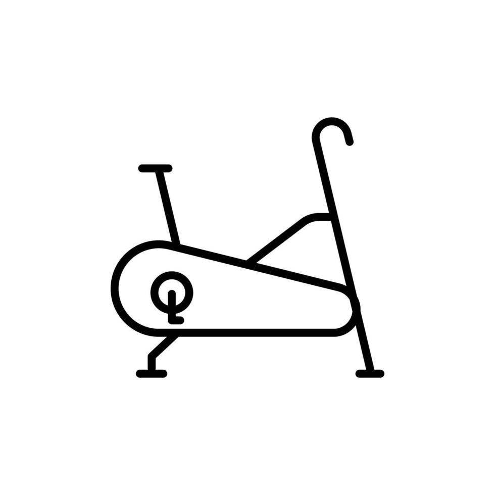 esercizio bicicletta icona illustrazione. linea icona stile. icona relazionato per fitness. semplice vettore design modificabile