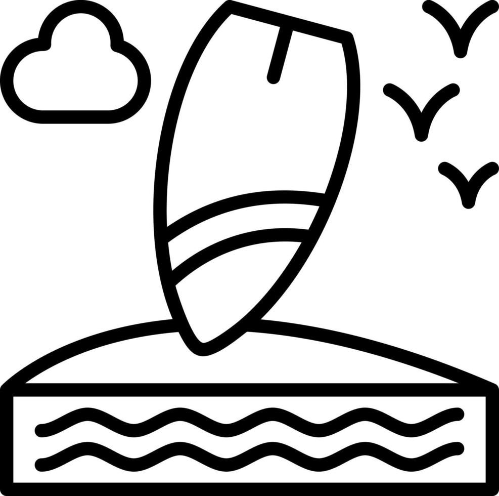 tavola da surf vettore icona design