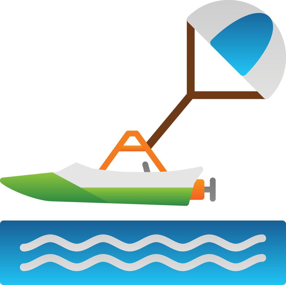 parasailing vettore icona design