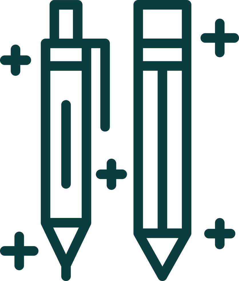 penna e matita vettore icona design