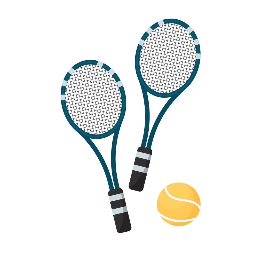 tennis racchette e palla vettore