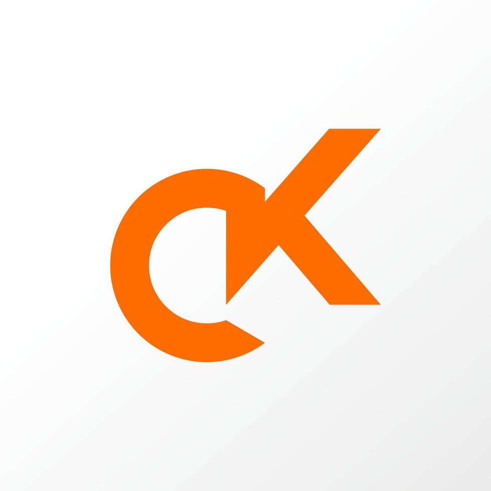 unico e professionale lettera ck o kc font nel collegato Immagine grafico icona logo design astratto concetto vettore scorta. può essere Usato come un' simbolo relazionato per iniziale o monogramma