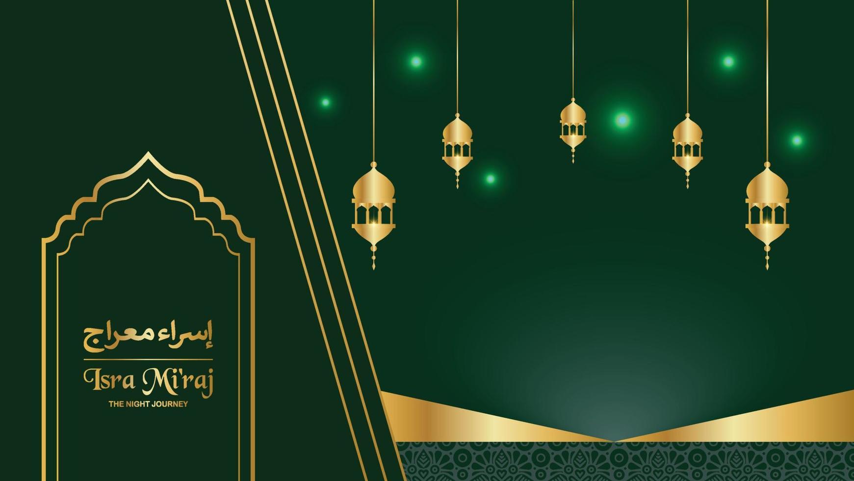 al-Isra wal mi'raj' si intende il notte viaggio di profeta Maometto. islamico sfondo design modello. vettore illustrazione.