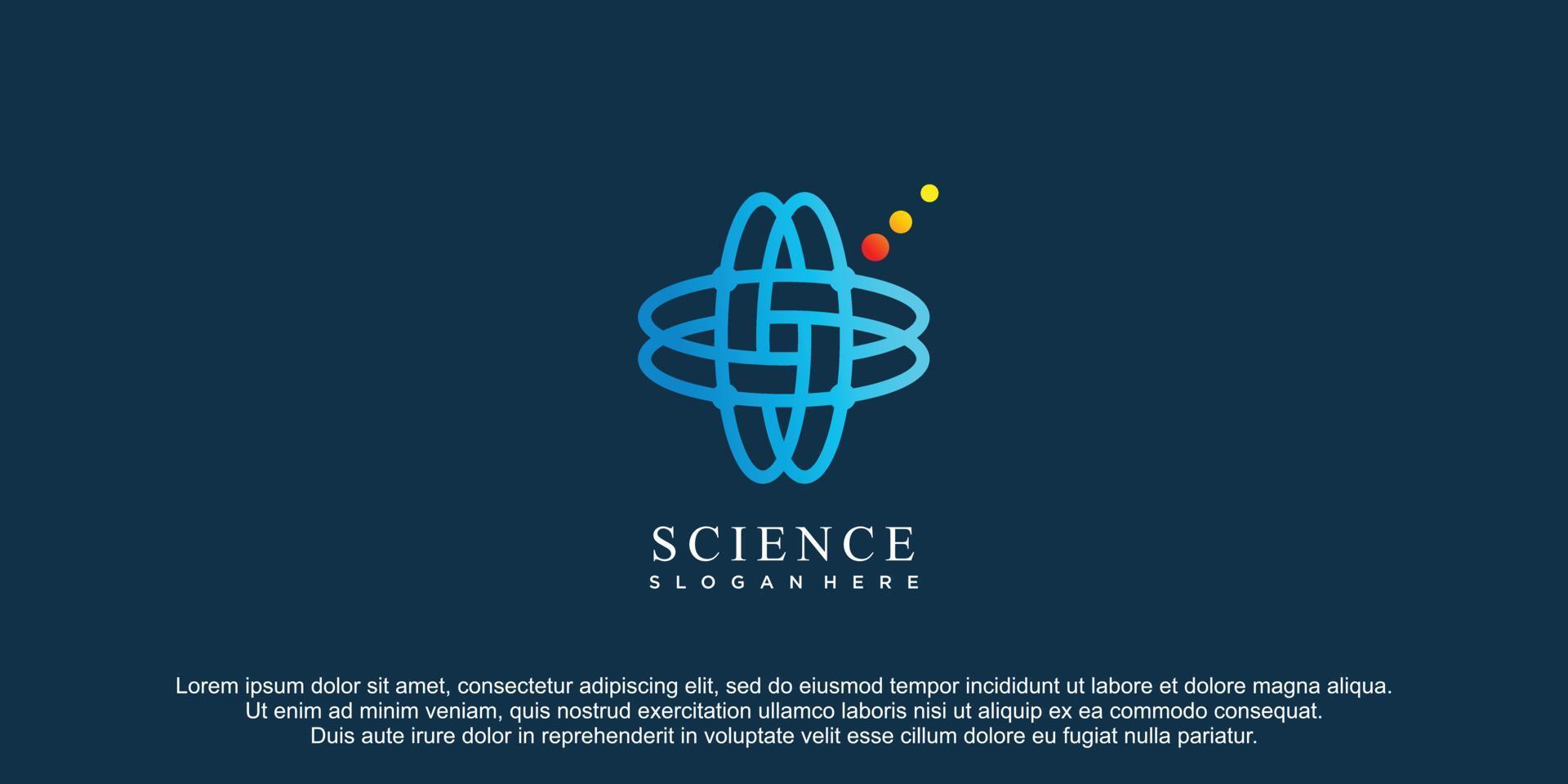 scienza logo icona design vettore illustrazione premio vettore