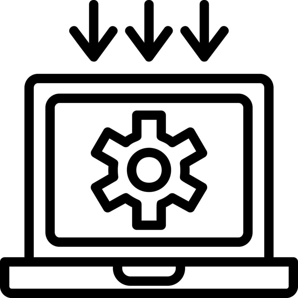 dati in lavorazione vettore icona design