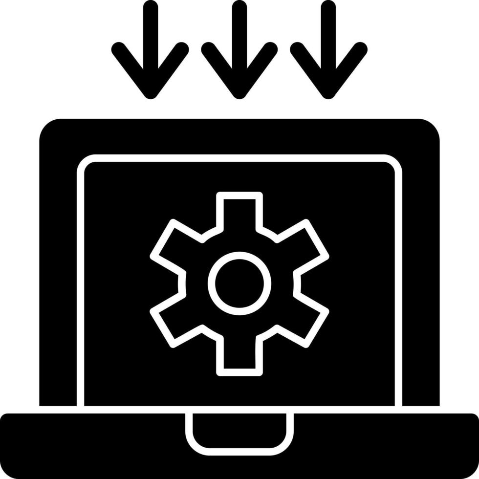 dati in lavorazione vettore icona design