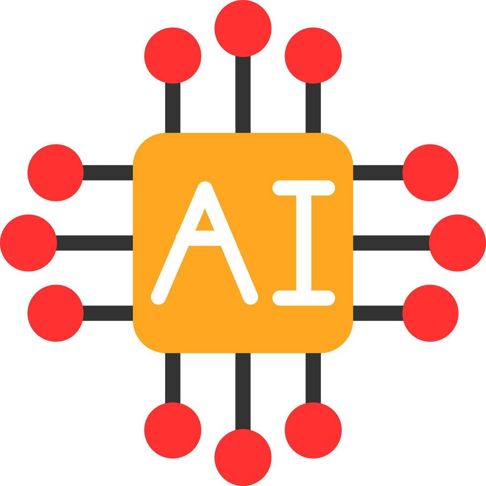 artificiale intelligenza vettore icona design