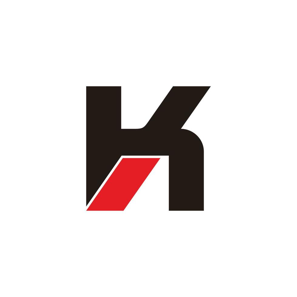 lettera HK semplice geometrico movimento logo vettore