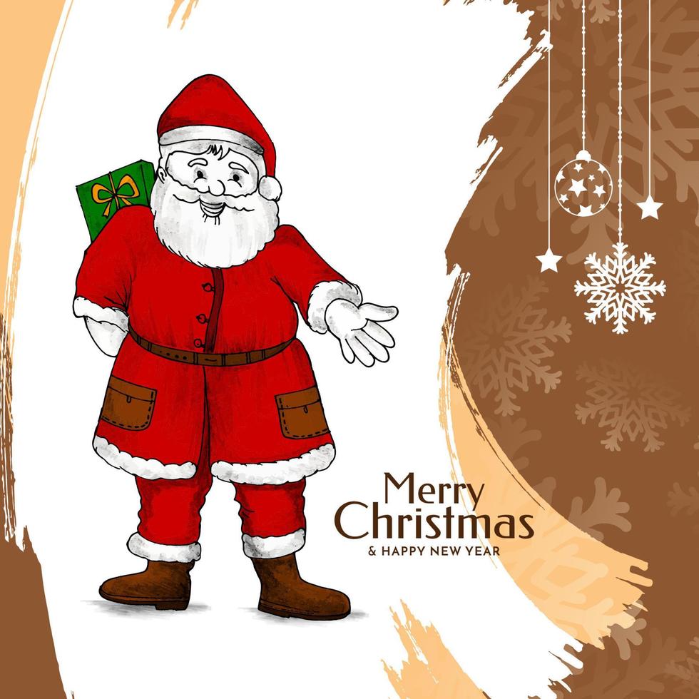 allegro Natale Festival celebrazione sfondo con Santa Claus design vettore