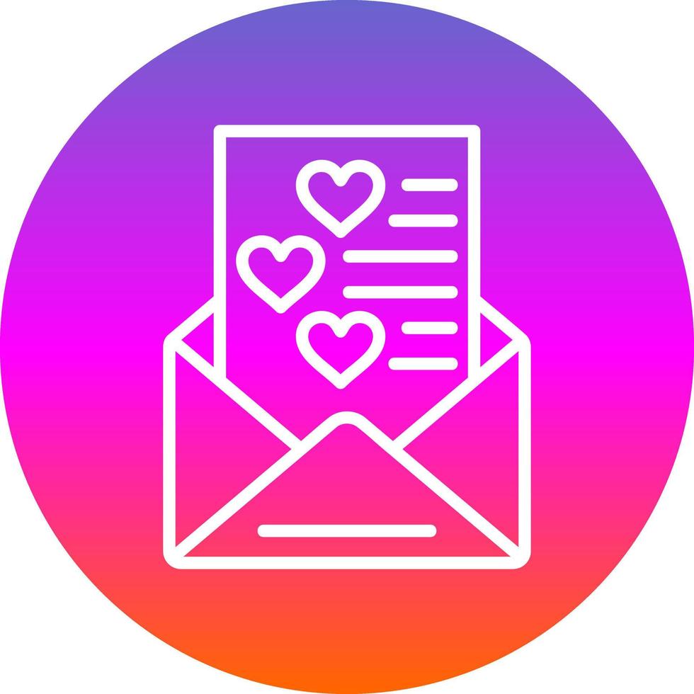 amore lettera vettore icona design