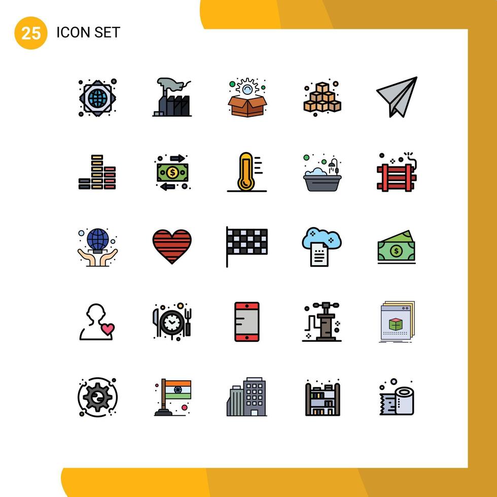 impostato di 25 moderno ui icone simboli segni per carta aereo giocare marketing gioco scatola modificabile vettore design elementi