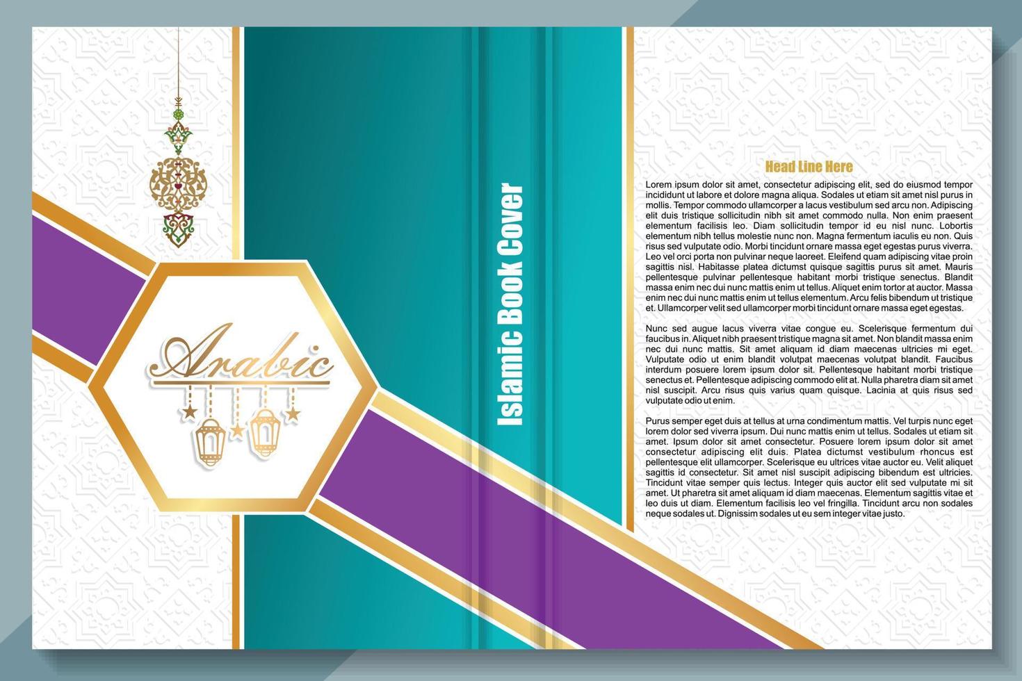 islamico libro coperchio, Arabo sfondo vettore
