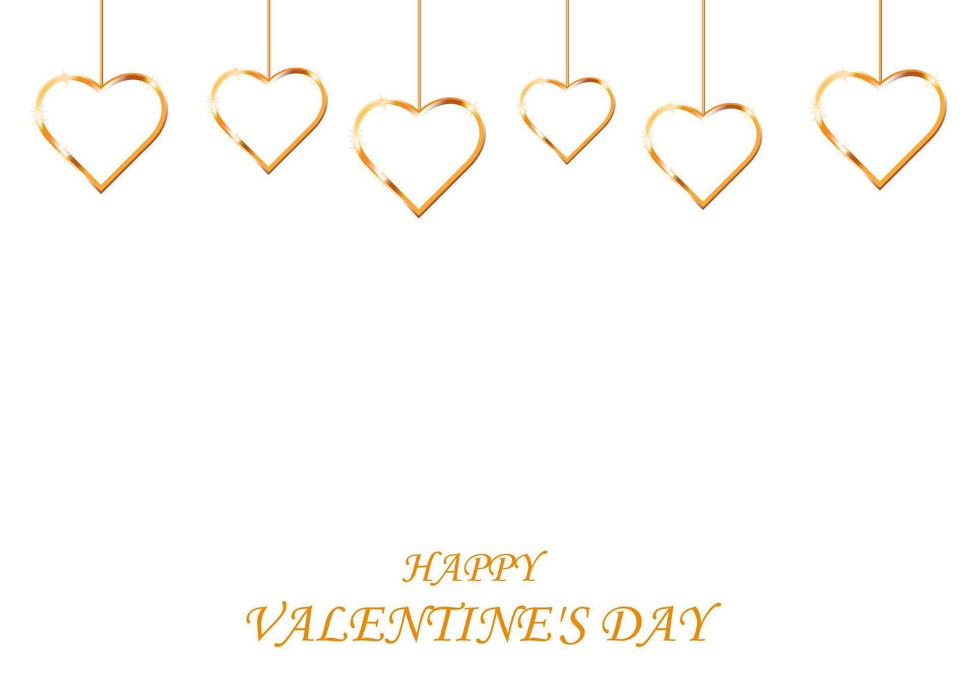 luccichio oro cuori su bianca sfondo. grande per San Valentino e La madre di giorno carte, nozze inviti, festa manifesti e volantini. lettering San Valentino giorno carta illustrazione vettore