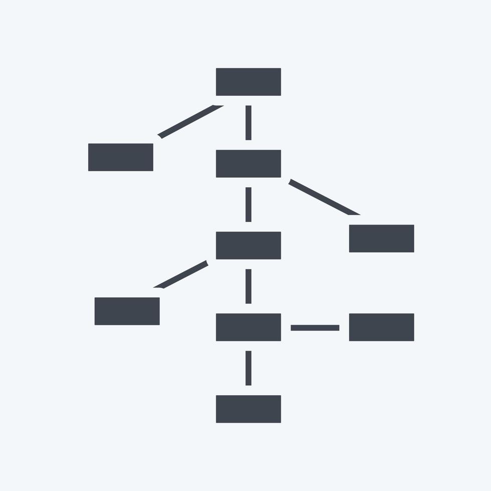 icona decisione alberi. relazionato per macchina apprendimento simbolo. glifo stile. semplice design modificabile. semplice illustrazione. semplice vettore icone