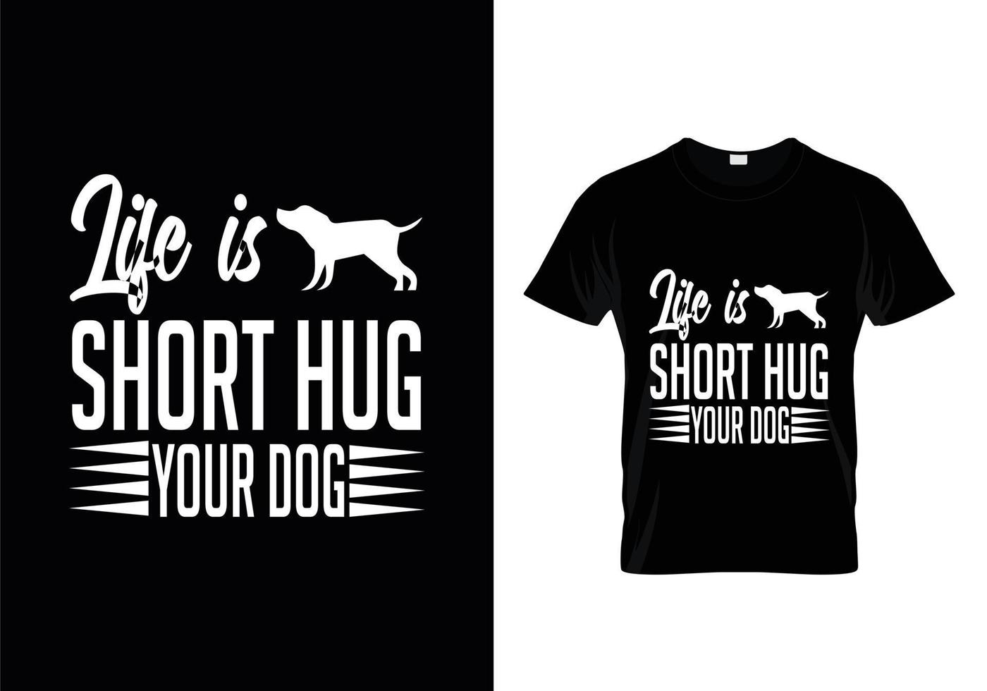 disegno della maglietta del cane. disegno della zampa per gli amanti dei cani. dicendo: il mio cane pensa che io sia fantastico. vettore