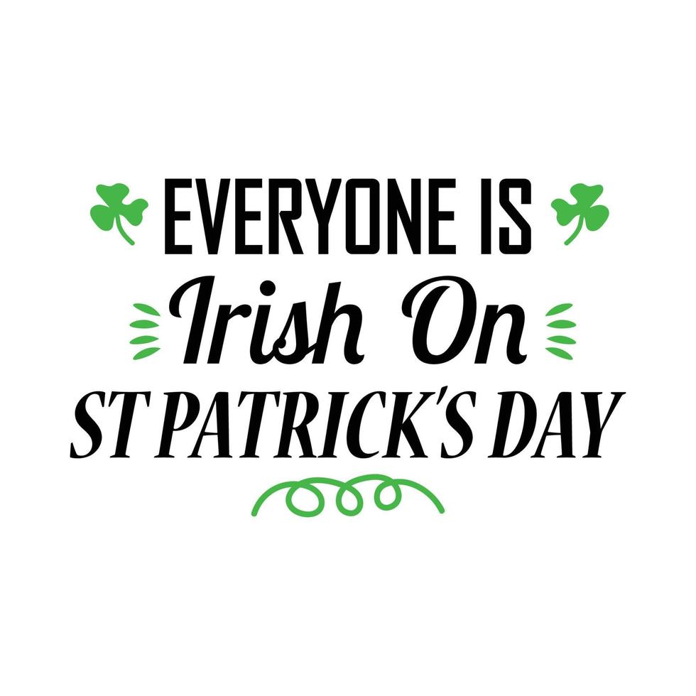 tutti è irlandesi su st Patrick giorno vettore