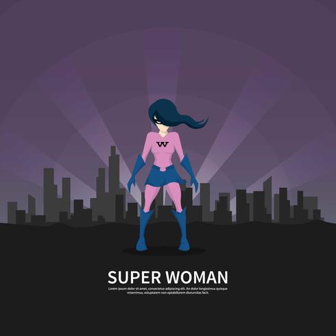 Illustrazione di SuperWoman vettore