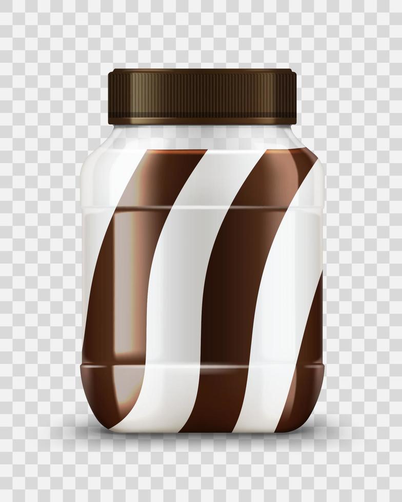 diffusione bicchiere vaso con latte e cioccolato crema vettore