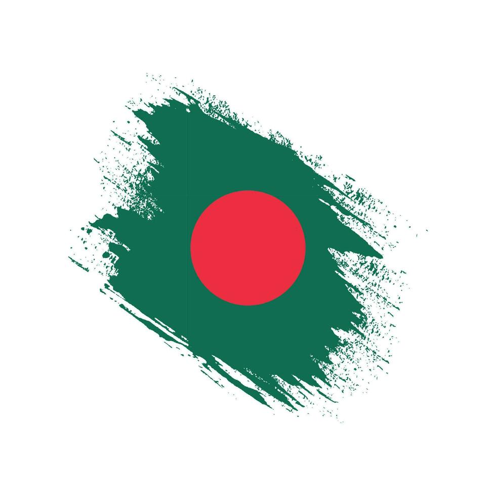 nuovo bangladesh mano dipingere grunge bandiera vettore