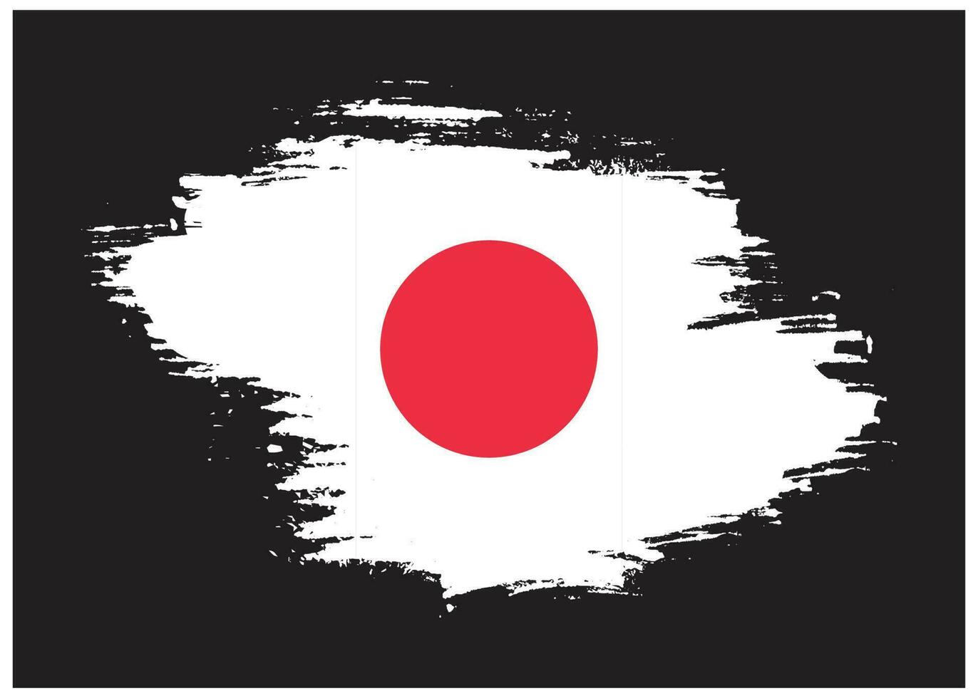 di spessore spazzola ictus Giappone bandiera vettore