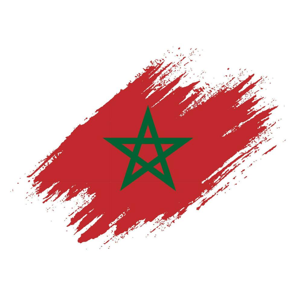 colorato grunge struttura Marocco Vintage ▾ bandiera vettore