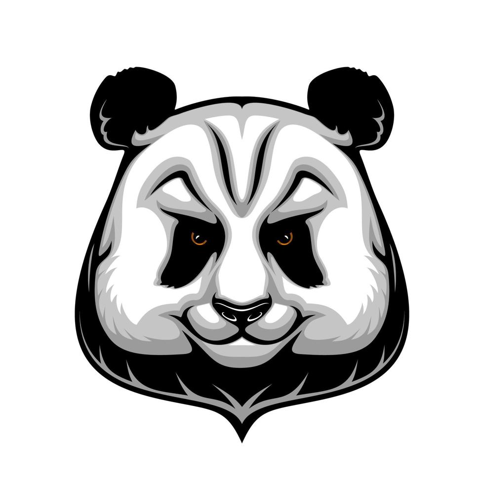 gigante panda orso mascotte, selvaggio animale testa icona vettore